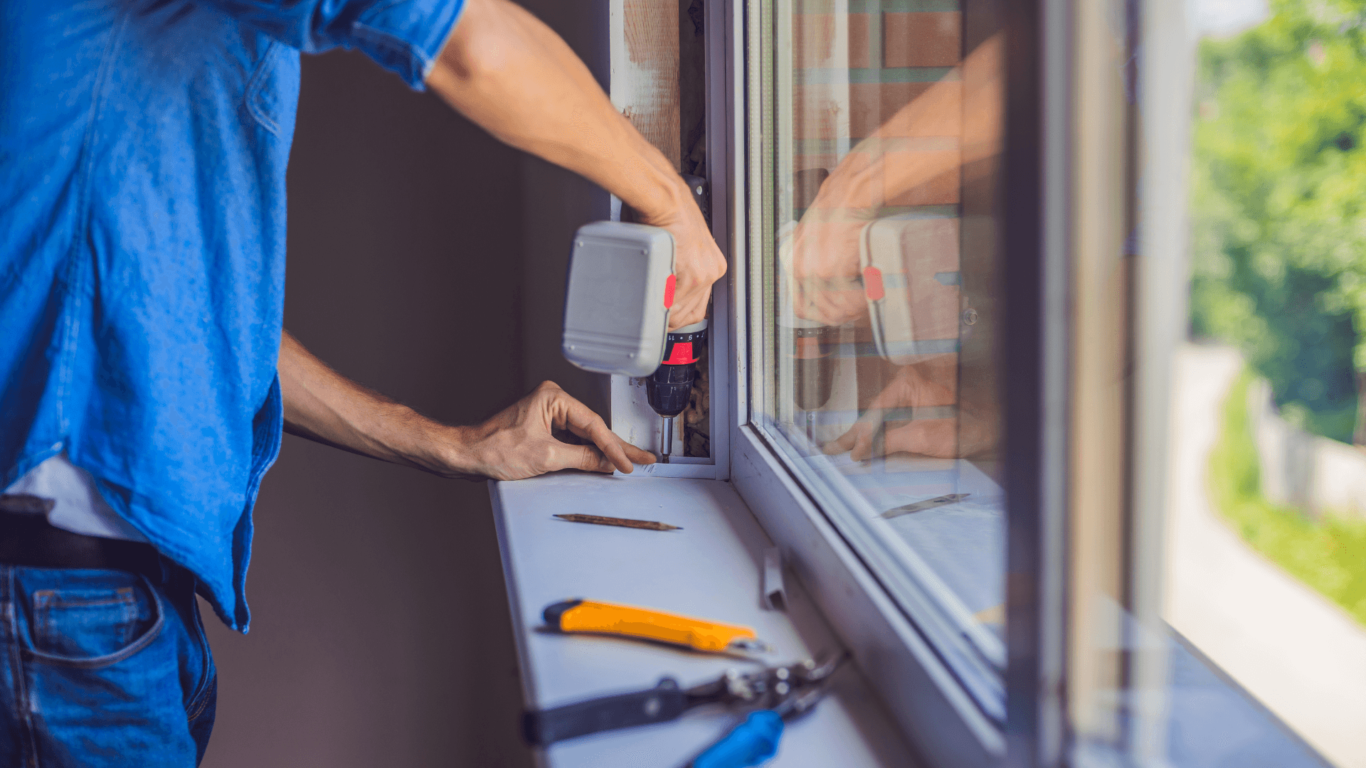 Background showing Window Installation <br/> Longmont CO